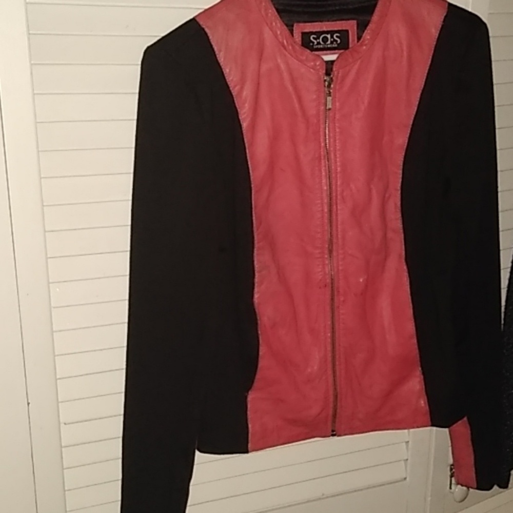 S.a.S red leather jacket